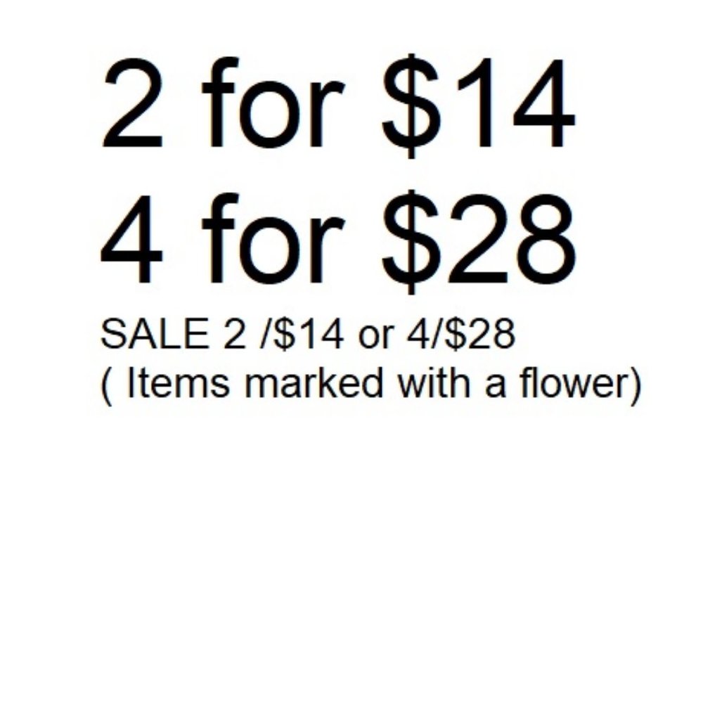 Bundle items marked with a flower🌹 and get them for $7 each. With bundles only⚘